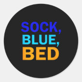 Sock Blue Bed _ Awesome Sock Blue Bed  ラウンドシール (正面)