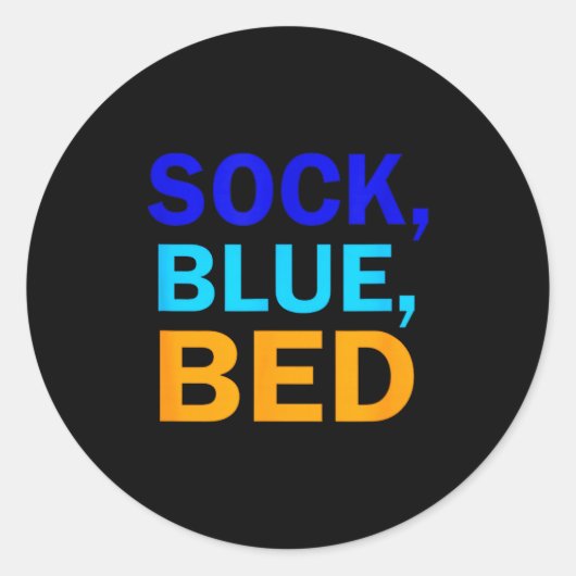 Sock Blue Bed _ Awesome Sock Blue Bed  ラウンドシール (正面)