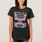Sock Hop 1950s Rockabilly Party Design Tシャツ (正面)