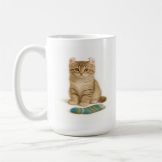 Sock It to Me - American Curl Kitten Edition コーヒーマグカップ