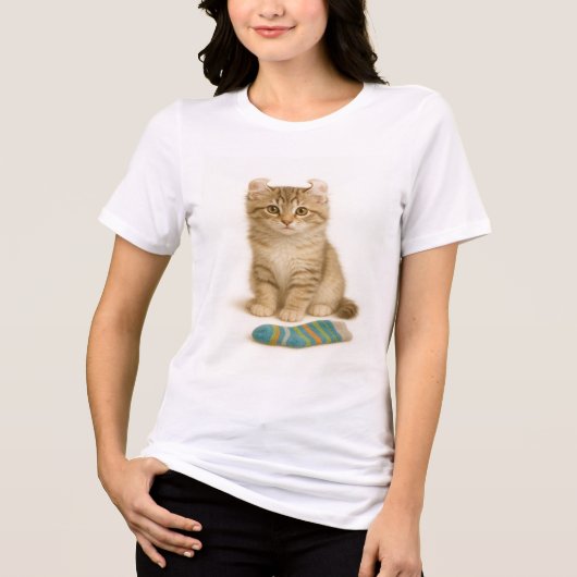 Sock It to Me - American Curl Kitten Edition トライブレンドＴシャツ (正面)