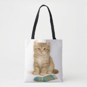 Sock It to Me - American Curl Kitten Edition トートバッグ (正面)