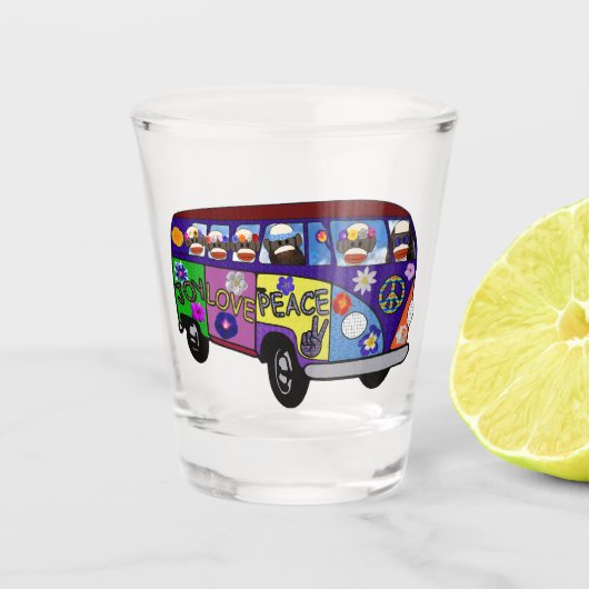 Sock Money Peace Bus Shot Glass ショットグラス (正面)