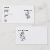 Sock Monkeyナース私はショットギフトと呼ぶ 名刺 (正面/裏面)