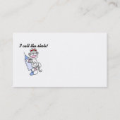 Sock Monkeyナース私はショットギフトと呼ぶ 名刺 (裏面)