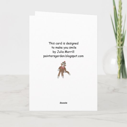 Sock Monkey 考え's of You Card カード (裏面)