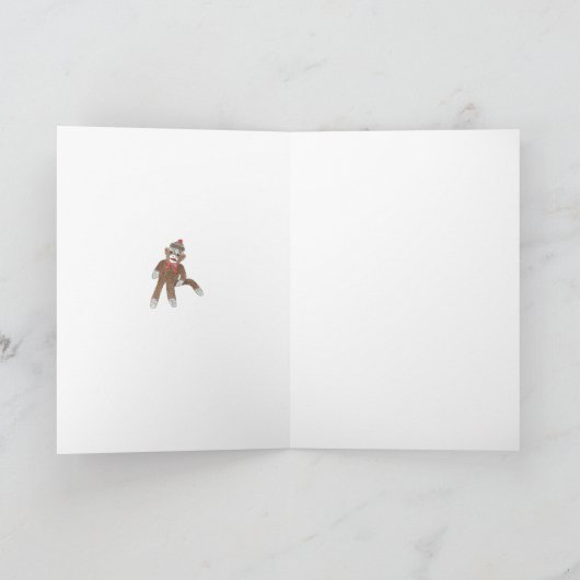 Sock Monkey 考え's of You Card カード (内部)