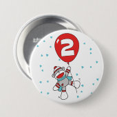 Sock Monkey 2nd誕生日 缶バッジ (正面&裏面)