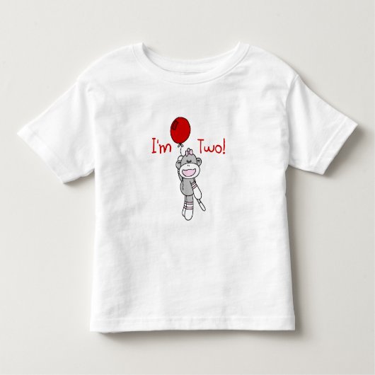 Sock Monkey 2nd誕生日Tシャツとギフト トドラーTシャツ (正面)