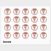 SOCK MONKEY BABY SHOWER Thank You Round BOY #4 ラウンドシール (シート)
