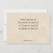 Sock Monkey, Birthday Party招待 招待状 (裏面)