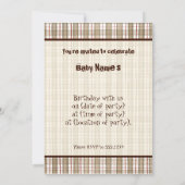 Sock Monkey, Birthday Party招待 招待状 (裏面)