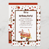 Sock Monkey, Boy Birthday Partyへの招待 招待状 (正面/裏面)