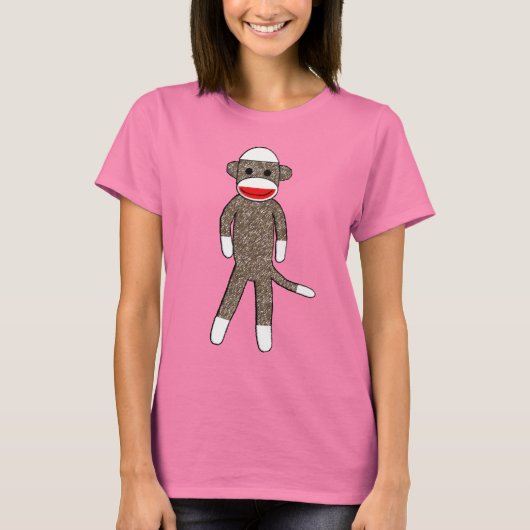 Sock Monkey by lil kolohe Jessica Tシャツ (正面)