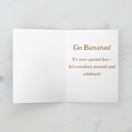 Sock Monkey - Chic Monkey 招待状 (内部)