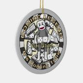 Sock Monkey Domino Legend ornament セラミックオーナメント (右)