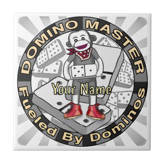 Sock Monkey Domino Master タイル (正面)