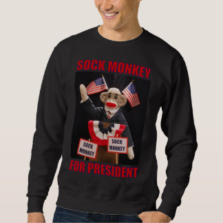 Sock Monkey for President Colored スウェットシャツ