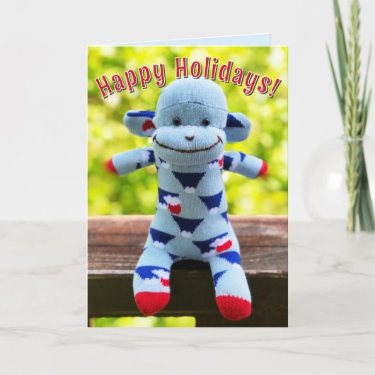 Sock Monkey - Fuji-san, Christmas 日本の Cards 招待状 (正面)