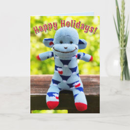 Sock Monkey - Fuji-san, Christmas 日本の Cards 招待状
