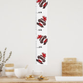 Sock Monkey Grow Chart ポスター (キッチン)