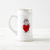 Sock Monkey I love看護Tシャツ&ギフト ビールジョッキ (左)