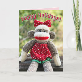 Sock Monkey - Ichigoクリスマスカード 招待状