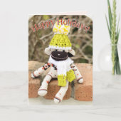 Sock Monkey - Native American Christmas Cards 招待状 (正面)
