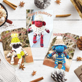 Sock Monkey - Native American Christmas Cards 招待状