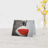 Sock Monkey Notecard カード (黄色い花)