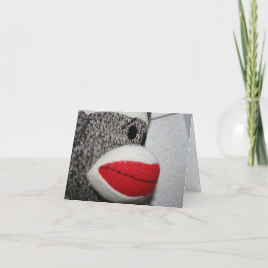 Sock Monkey Notecard カード (正面)