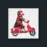 Sock Monkey on Moped キャンバスプリント<br><div class="desc">子</div>