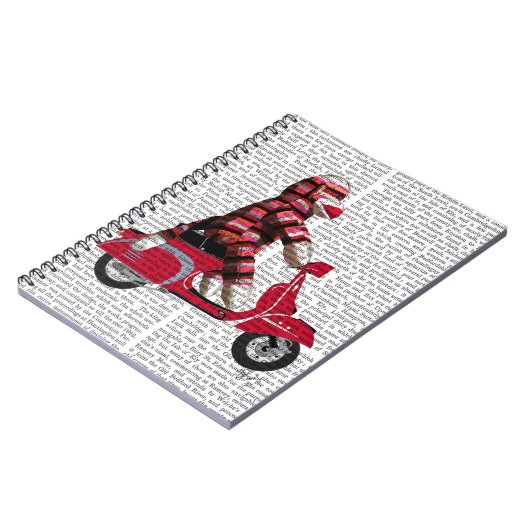 Sock Monkey on Moped ノートブック (左側)