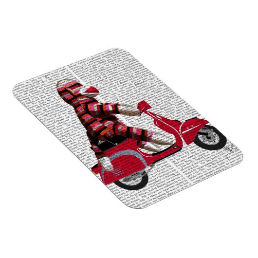 Sock Monkey on Moped マグネット (右側)