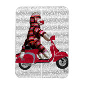 Sock Monkey on Moped マグネット (縦)
