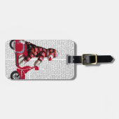 Sock Monkey on Moped ラゲッジタグ (正面横)