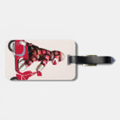 Sock Monkey on Red Moped ラゲッジタグ (裏面横)