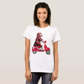 Sock Monkey on Red Moped Tシャツ (正面フル)
