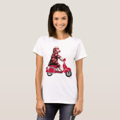Sock Monkey on Red Moped Tシャツ (正面フル)