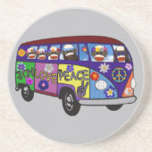 Sock Monkey Peace Bus  コースター (正面)