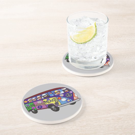 Sock Monkey Peace Bus  コースター (側面)