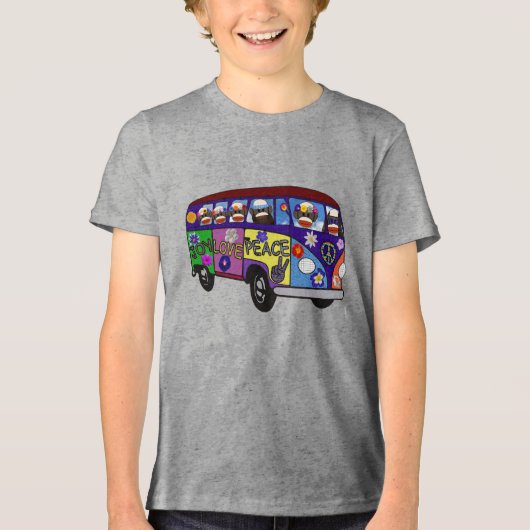Sock Monkey Peace Bus  トライブレンドＴシャツ (正面)
