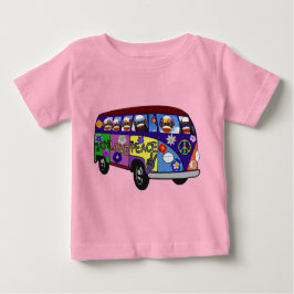 Sock Monkey Peace Bus  ベビーTシャツ