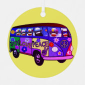 Sock Monkey Peace Bus  メタルオーナメント (正面)