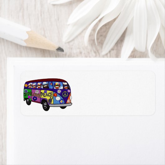 Sock Monkey Peace Bus  ラベル (インサイチュ)