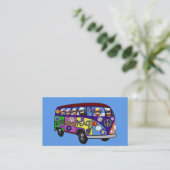 Sock Monkey Peace Bus Business Card 名刺 (スタンド正面)