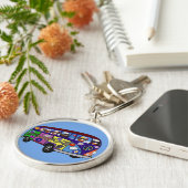 Sock Monkey Peace Bus Keychain キーホルダー (側面)