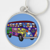 Sock Monkey Peace Bus Keychain キーホルダー (正面)