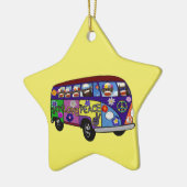 Sock Monkey Peace Bus Ornament セラミックオーナメント (左)