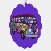 Sock Monkey Peace Bus Paper Ornament Card オーナメントカード (左)